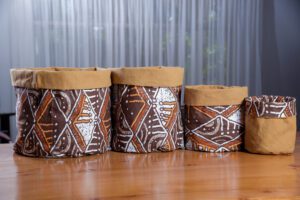 ByHer PLANTS POT COVER BROWN PRINTS