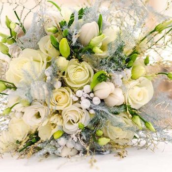small white flower bouquet
